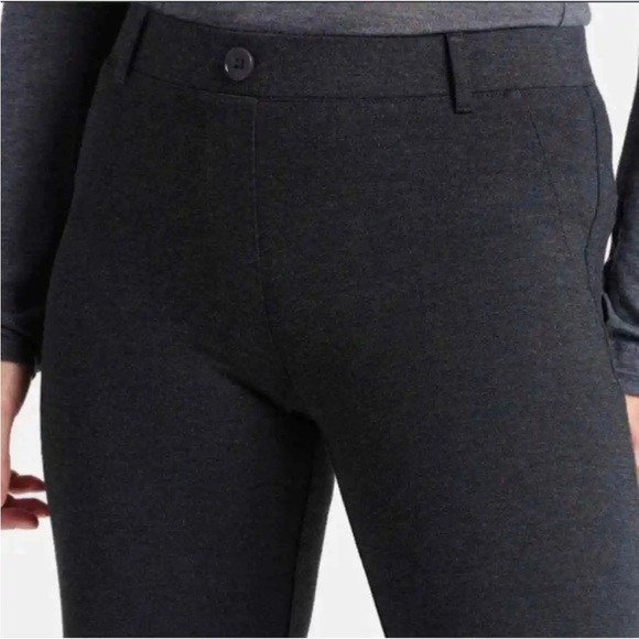 Betabrand Classic Bootcut Dress Yoga Charcoal Gray Pants Large Petite - Picture 2 of 11